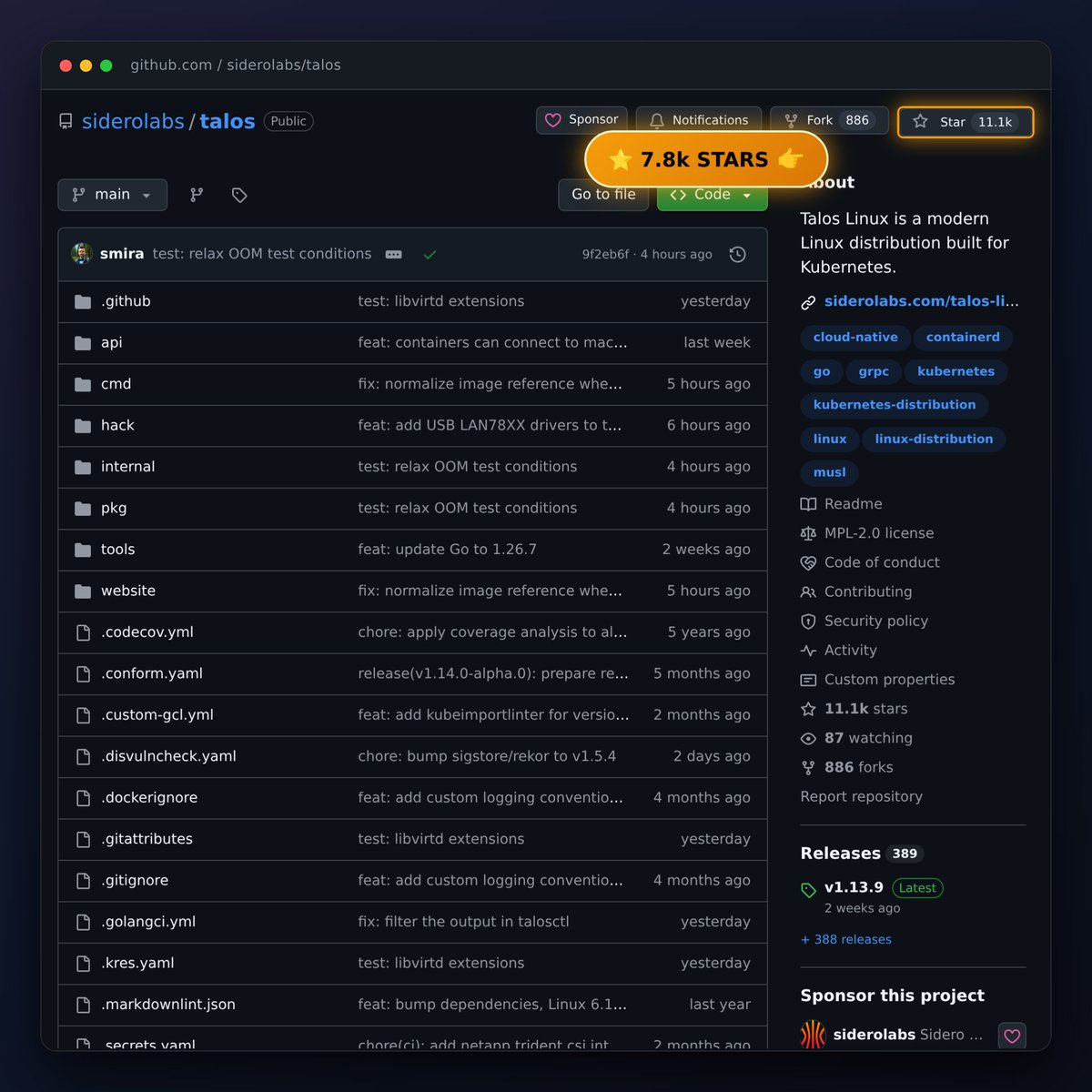 MundoDev0ps's tweet photo. 🛡️ Talos Linux (7.8k ⭐): El sistema operativo inmutable diseñado exclusivamente para Kubernetes.

📦 https://t.co/FnJdxW1TPp

#DevOps #OpenSource https://t.co/l4tgRdDAvI