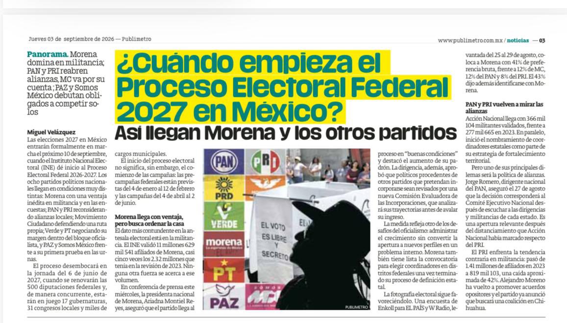 SomosMxMexico's tweet photo. #SOMOS frente a su primera prueba en las urnas.
📰 @PublimetroMX https://t.co/aWoFx8v7TF