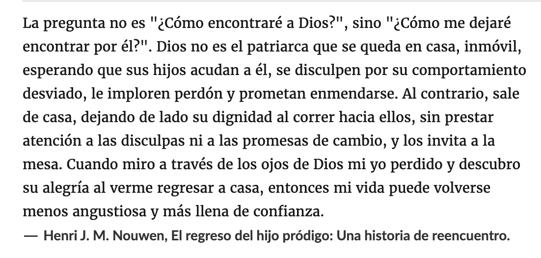 mansurcillo's tweet photo. La pregunta no es "¿Cómo encontraré a Dios?", sino "¿Cómo me dejaré encontrar por él?". https://t.co/GEqxGwHg7a