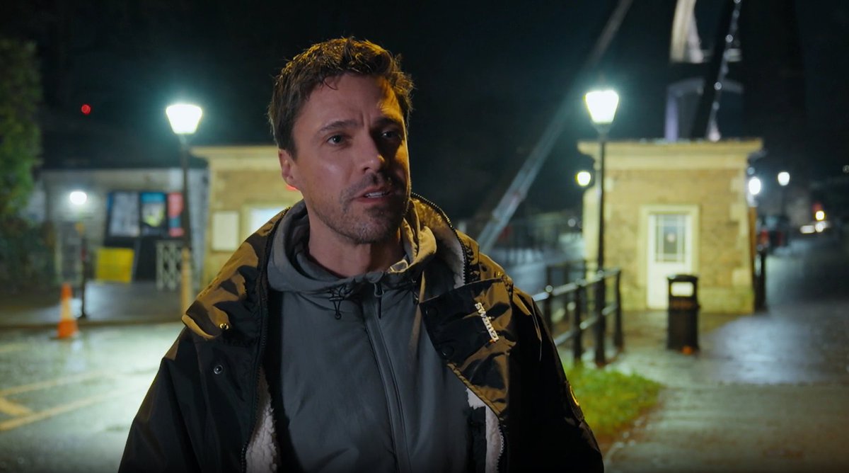 Screenhouse_TV's tweet photo. Tonight in our film on @BBCTheOneShow, @BBCCasualty celebrates 40 years on air. We’re behind the scenes on Bristol’s Clifton Suspension Bridge and at the Cardiff studios with @Olly_Rix  (Flynn Byron) and Will Beck (Dylan Keogh) as they complete two explosive anniversary episodes https://t.co/ZZov57gVhj