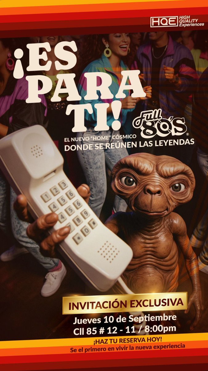 Kabeto_b's tweet photo. *FULL80's* abre las puertas de su nueva casa en Bogotá. 🪩
El próximo 10 de septiembre, ven a descubrir sus 3 niveles —Pisos 3, 4 & Rooftop—, disfruta buena música y la mejor energía! ¡Nos vemos en #FULL80's #Bogotá 🪩✨ https://t.co/SXRNV7WHvD