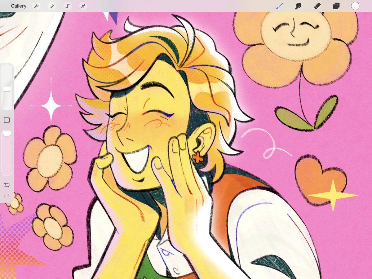 pokoyai's tweet photo. Heh. How’d you like my Jarona? 🌼🌈✨ #deltarune #flowery https://t.co/lTayai1SoB