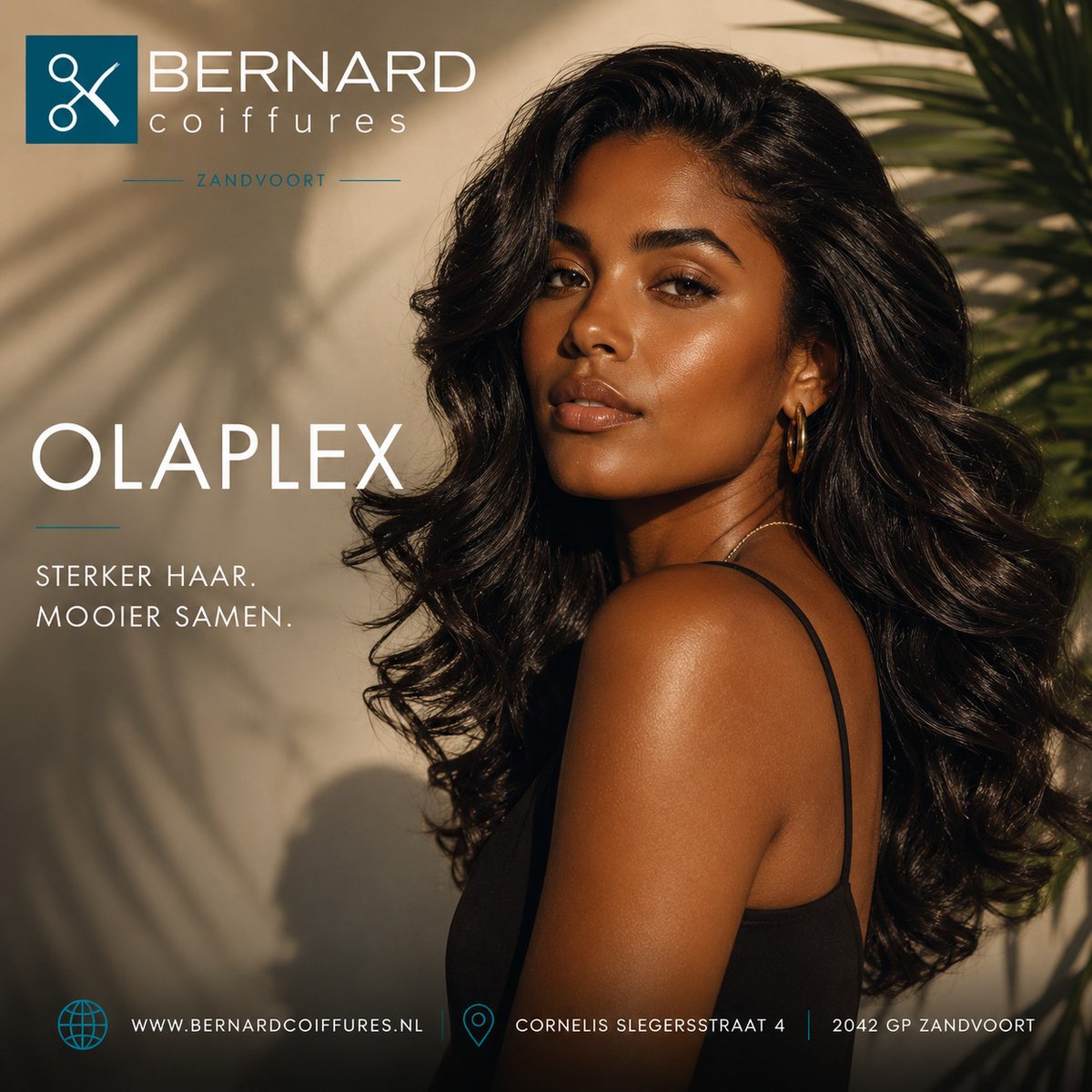 LomaCassisse's tweet photo. Stronger hair. More beautiful together. Healthy hair starts with the right care. OLAPLEX helps repair damaged hair from within, making it feel stronger, shine more, and look healthier. Visit Bernard Coiffures in Zandvoort for personal advice. https://t.co/3wA4hKl5FZ