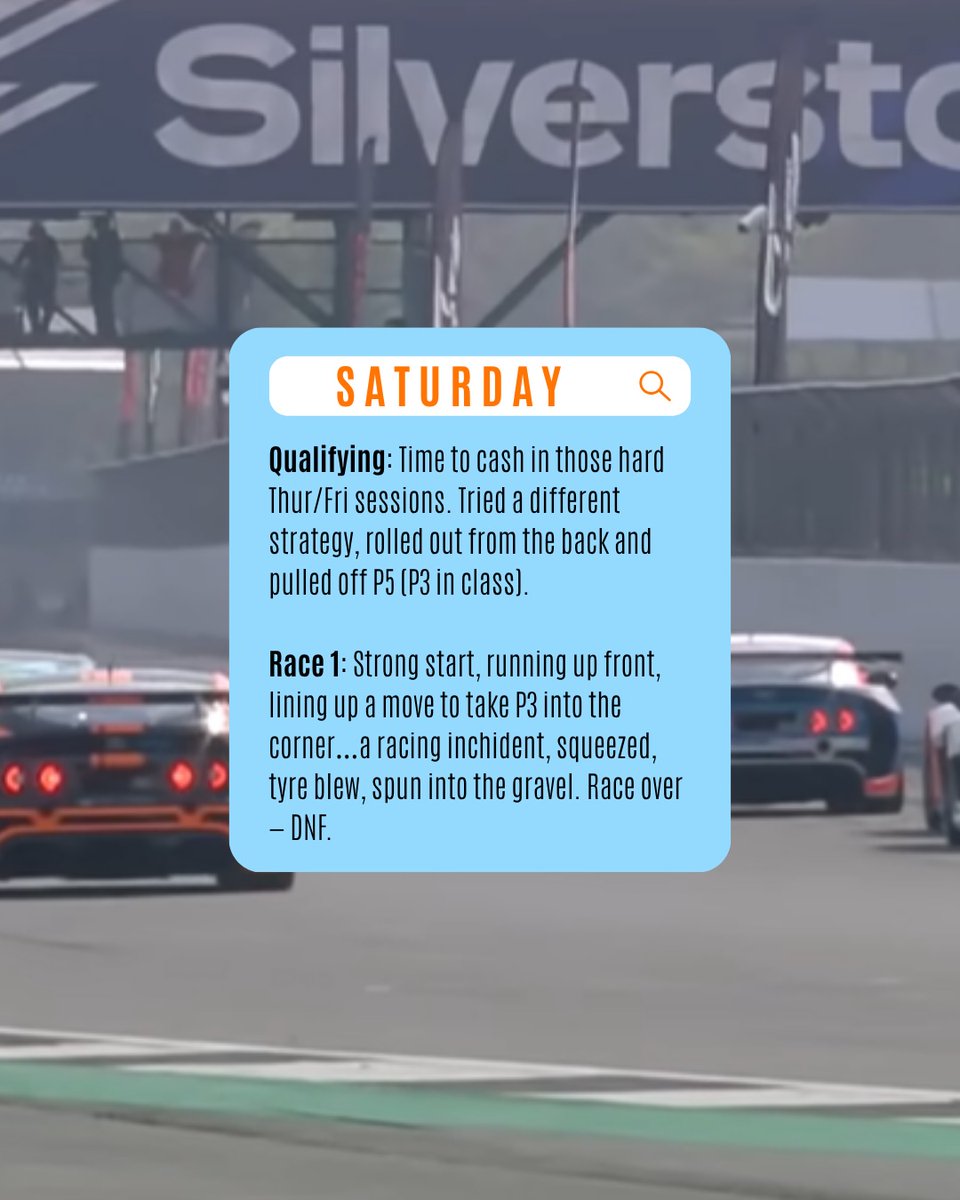 EndaLuryefq's tweet photo. Round 1 at Silverstone complete. Huge thanks to @performanceonemotorsport and @drivenbyextract for all the support this weekend. https://t.co/AWBogsExjV