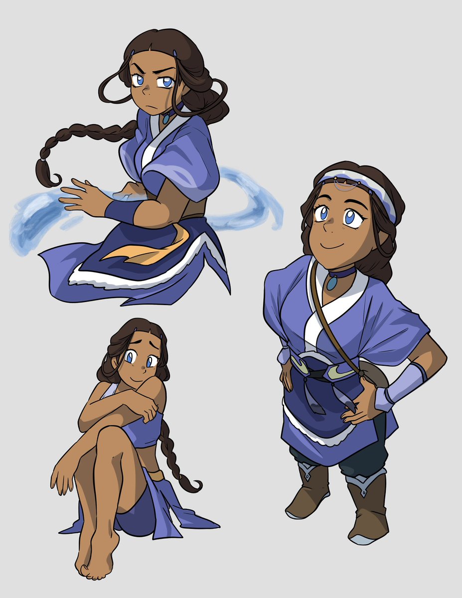 caroliner_draws's tweet photo. adult Katara practice! Her husband is the luckiest in the universe https://t.co/uPtSKNDvhE