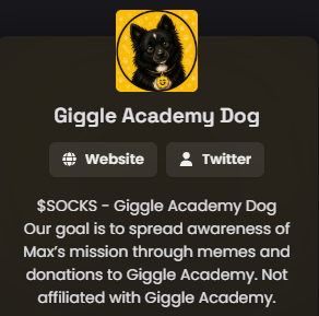 socksgigglebnb's tweet photo. $SOCKS' DEX screener profile and socials information has now been updated. https://t.co/VDPMX4bjP3