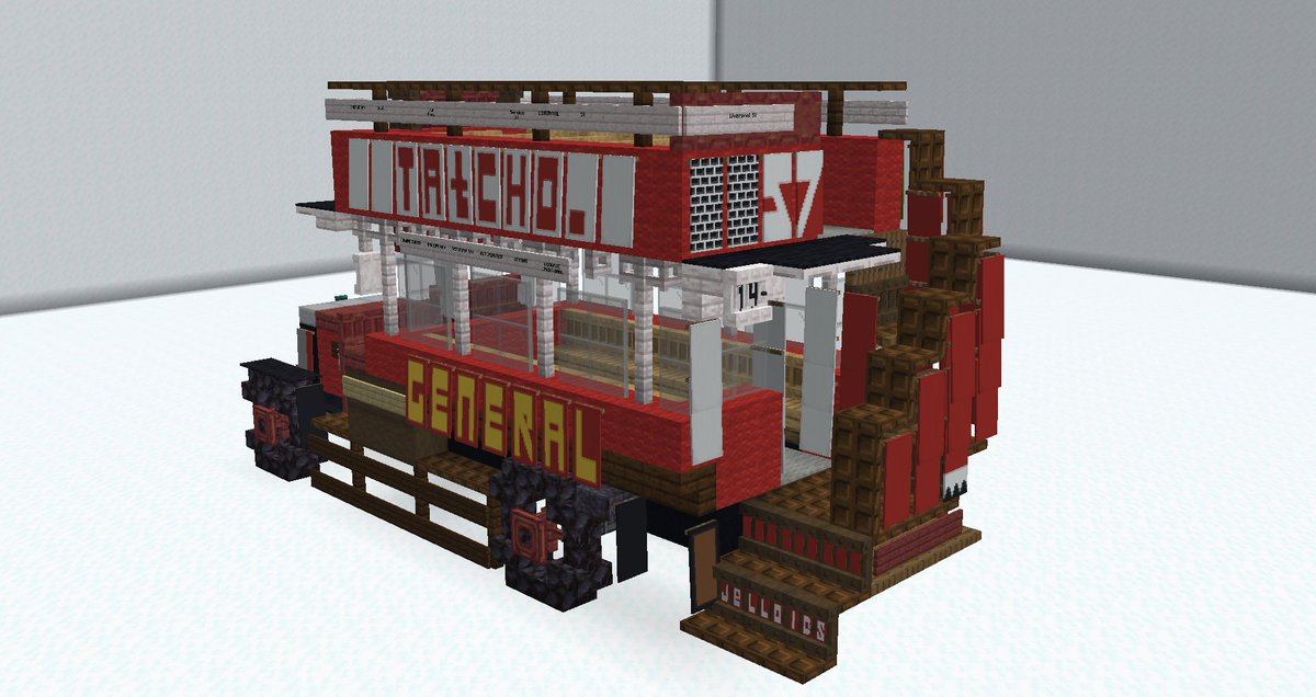 TheJeroenn's tweet photo. LGOC B-type, London General Omnibus Company #Minecraft #Minecraftbuilds #minecraft建築コミュ https://t.co/8sVmX1KgZR