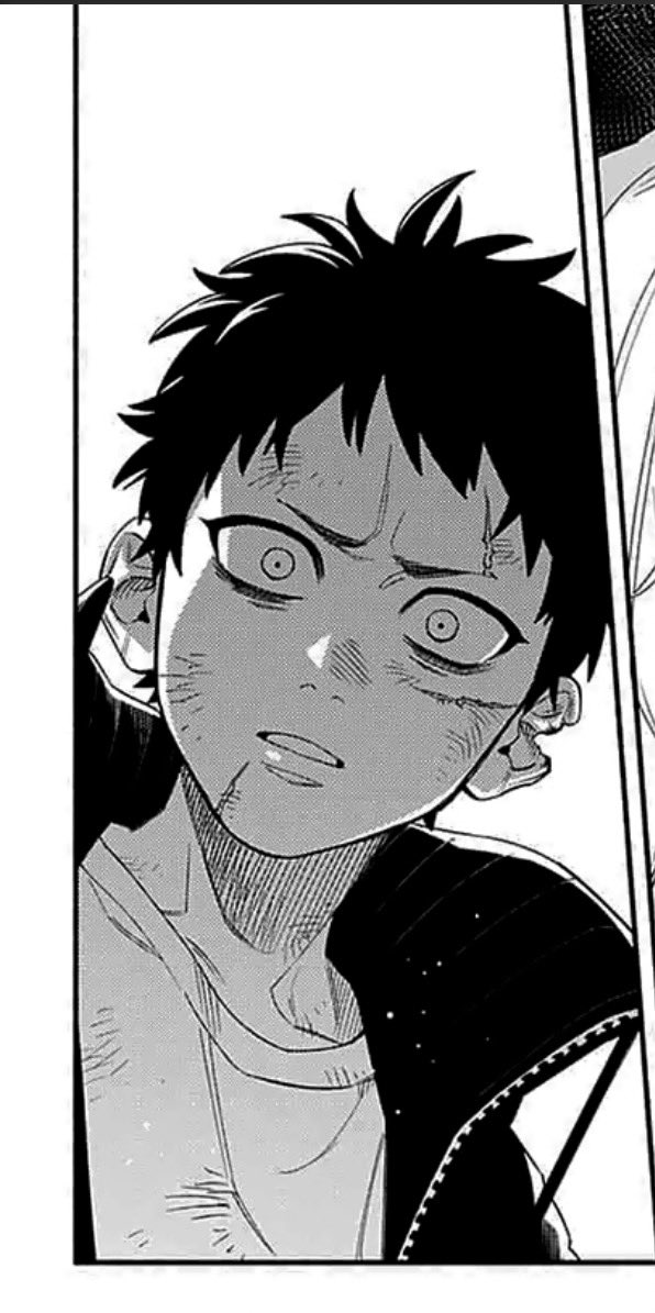 shi0_off's tweet photo. @shonenjump I think Keishin's design was inspired by the main character of his oneshot released in 2019 "lawless kid" (knoting that Kagurabachi was released in 2023) https://t.co/nHWNqhaWzA