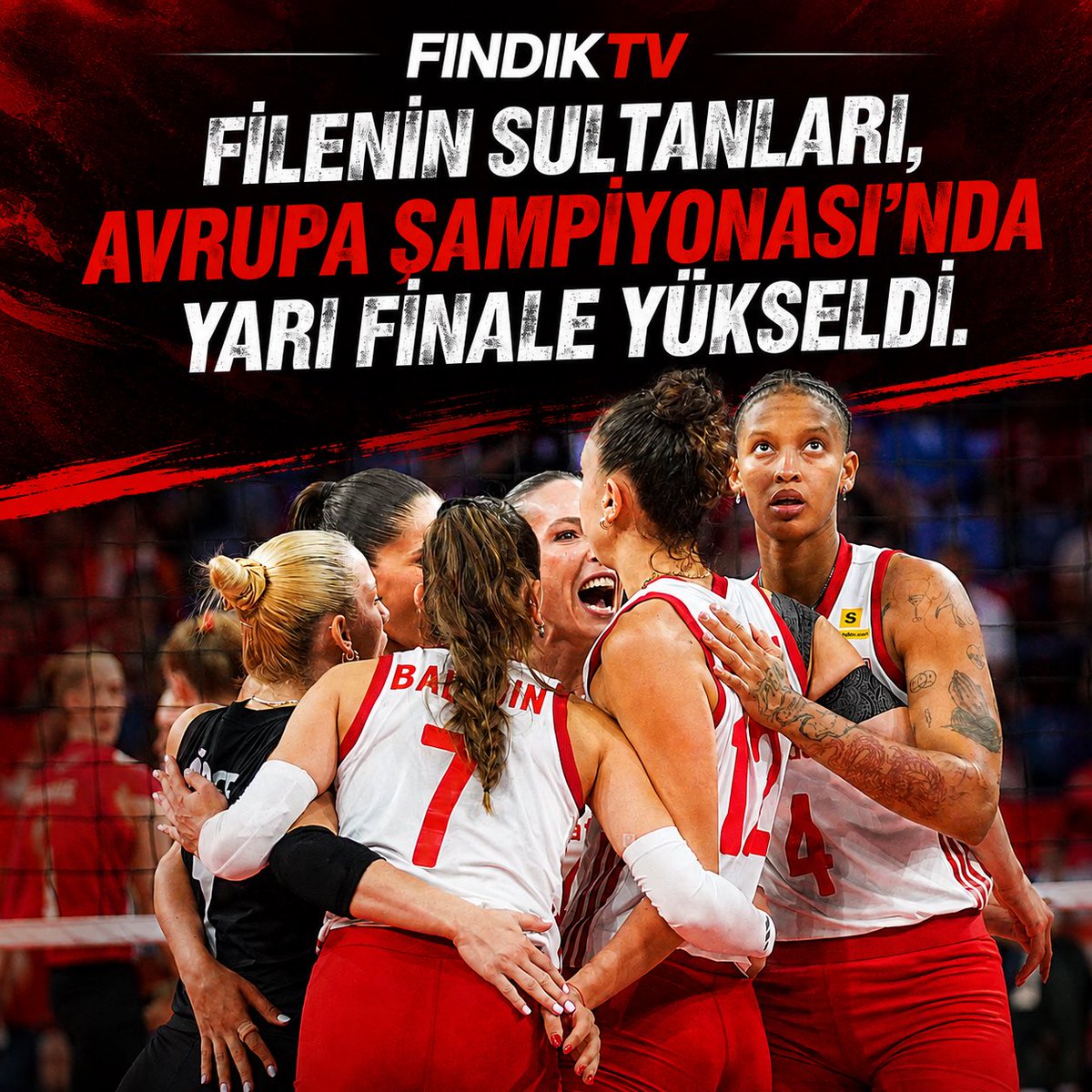 FINDIKHABER's tweet photo. Filenin Sultanları, Avrupa Şampiyonası'nda yarı finale yükseldi.  🇹🇷🇹🇷🇹🇷

Millilerimiz cumartesi günü Sırbistan ile karşılaşacak. https://t.co/Te6PXLjnPq