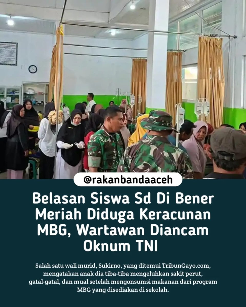 Naandaa27's tweet photo. Sudah jelas intimidasi !
Ayo wartawan jgn takut viralkan kasus2 keracunan MBG !! https://t.co/QuczyzuJ1k