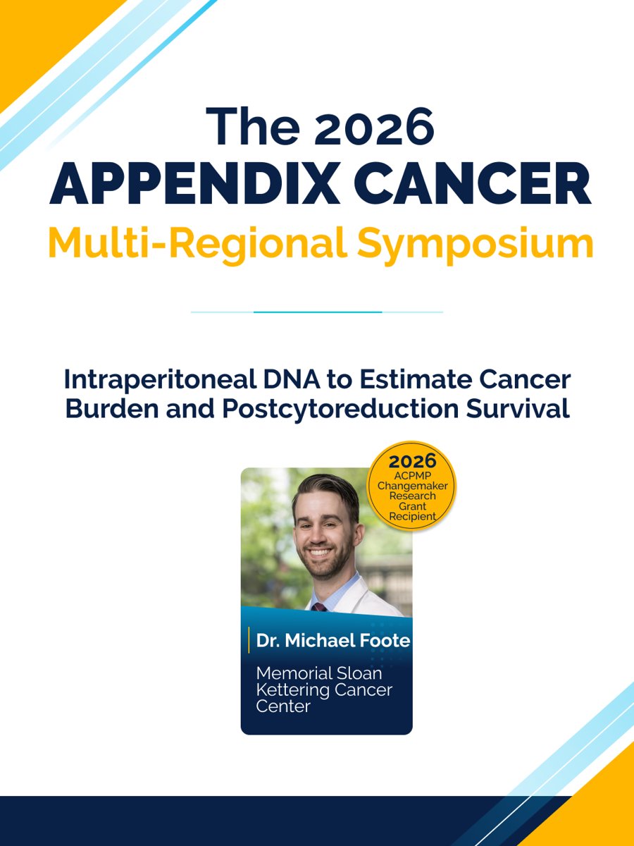 acpmpresearch's tweet photo. ⭐ Session Spotlight: Intraperitoneal DNA to Estimate Cancer Burden and Postcytoreduction Survival

📅 October 2, 2026
🕐 2:15–2:30 PM ET

https://t.co/trljULxwE1 https://t.co/EbqhWjJF5s