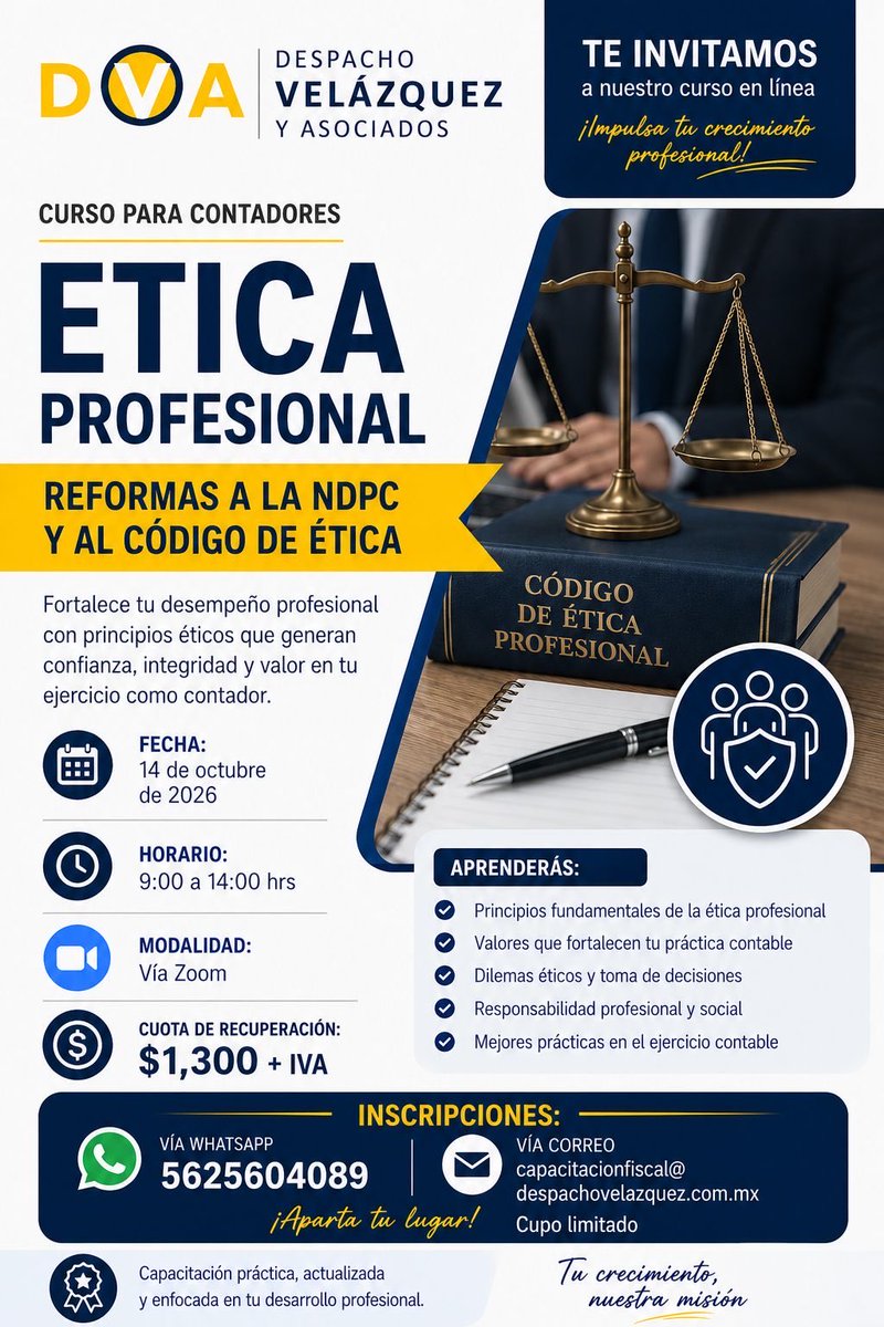 DespVelazquez's tweet photo. Proximos cursos https://t.co/U0BsjFFu1u