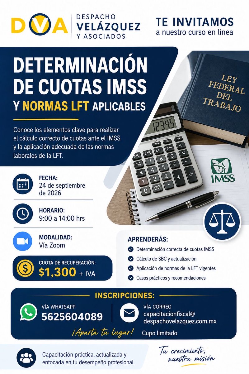 DespVelazquez's tweet photo. Proximos cursos https://t.co/U0BsjFFu1u
