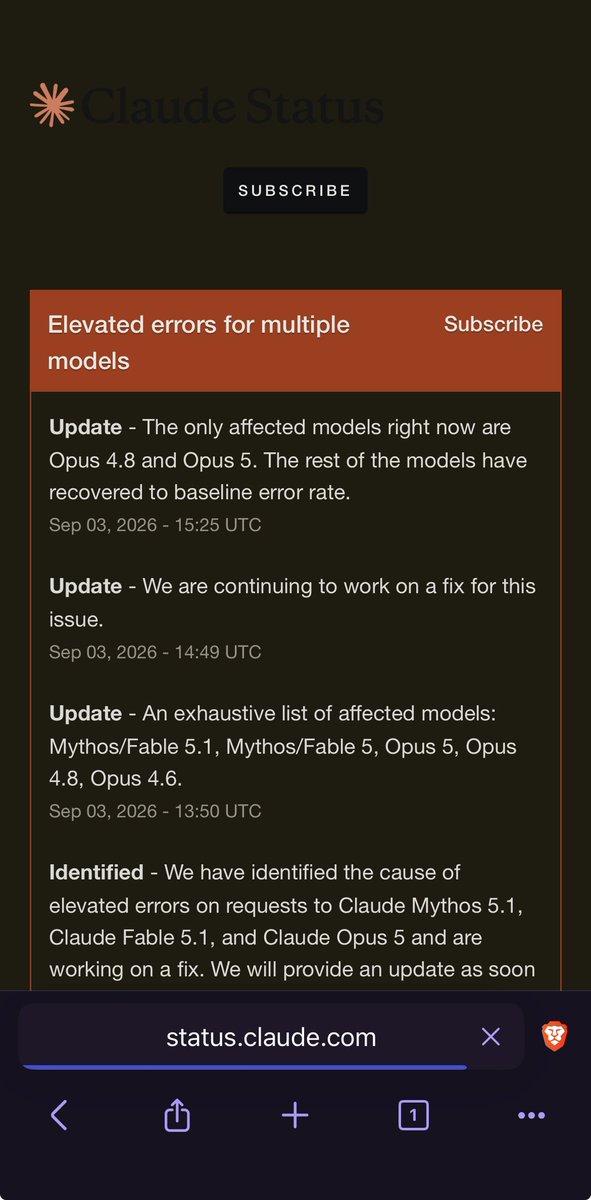 Pirat_Nation's tweet photo. Several major AI services are having problems at the same time today.

ChatGPT, Grok, Gemini, and Claude are all seeing outages or errors, with users reporting issues accessing the services. https://t.co/vWvbJtLC8V