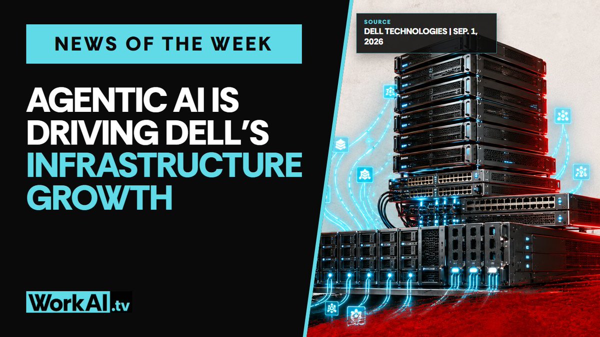 WorkAITV's tweet photo. @Dell says agentic AI is driving another infrastructure wave. Dell reported $47B in quarterly revenue and a record $95B AI server backlog. More enterprise buyers are moving from pilots to scale.

https://t.co/21nhstMp8Y

#EnterpriseAI https://t.co/gW0ZJ3gwOX