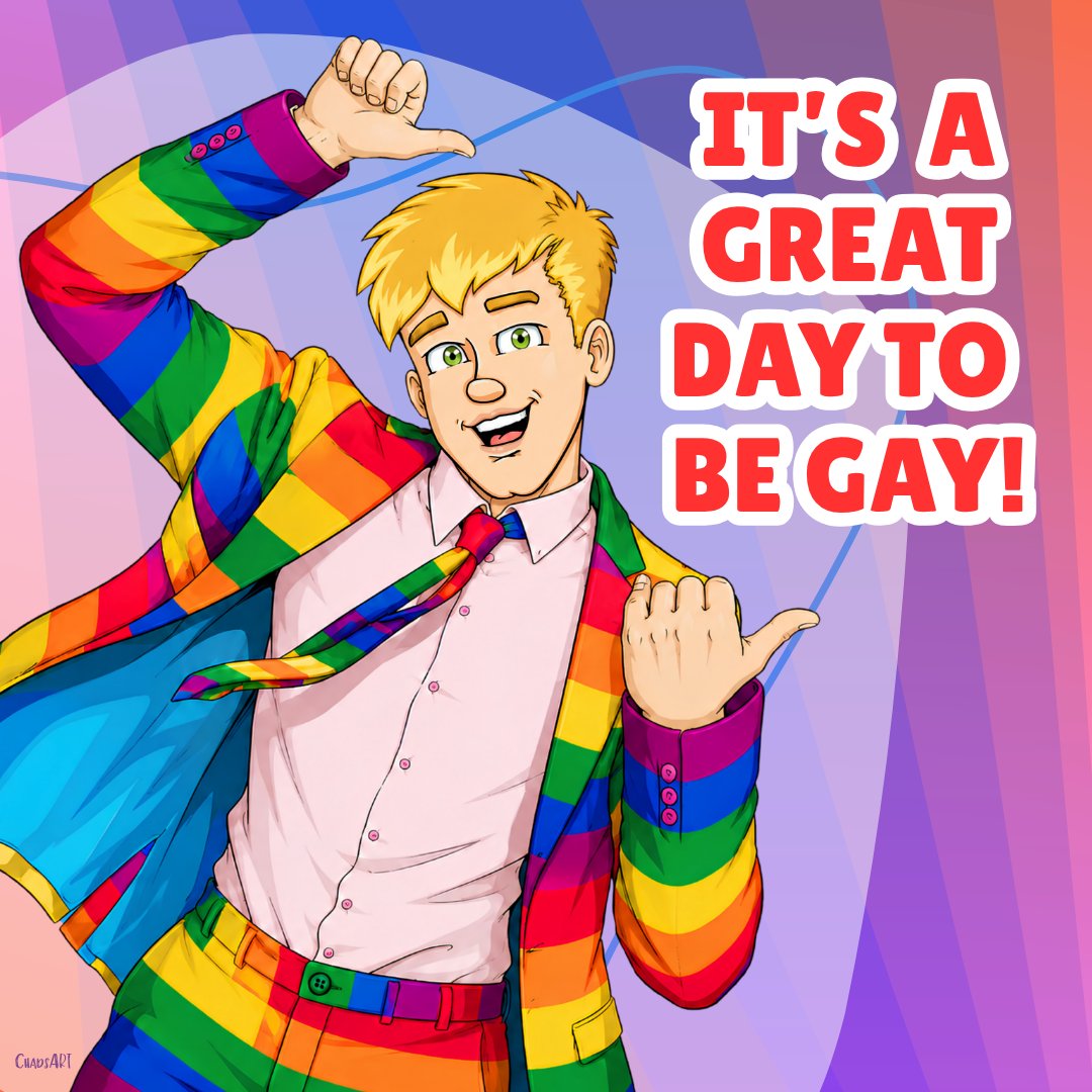 chadsartworld's tweet photo. Happy Thursgay, everyone! ๐
Shine bright, love proudly, and never dim yourself for anyone.
Be bold, be joyful, and most of all, be YOU! ๐
#proudgay #beyoubetrue #happygay #gayvibes #gaycartoon #LGBTQProud #gaycomic #gayisokay https://t.co/hKUKgxYctu