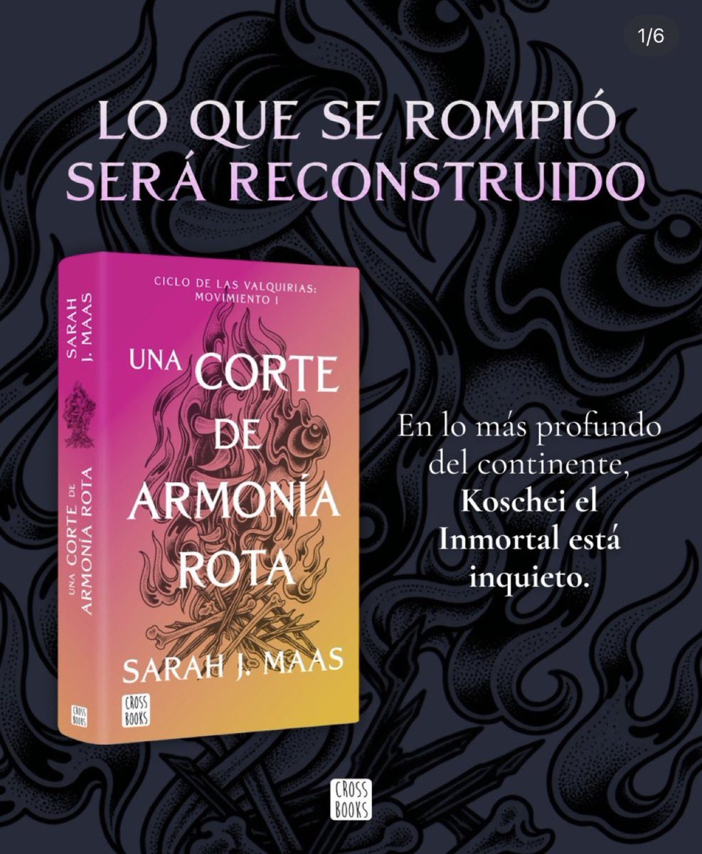 UniversoDSilvia's tweet photo. ⚠️ATENCIÓN⚠️

Sinopsis oficial de “Una corte de armonía rota” de Sara J. Maas, se publicará el 28 de octubre con @TeenPlanetLibro. https://t.co/mPE8PPTBKd