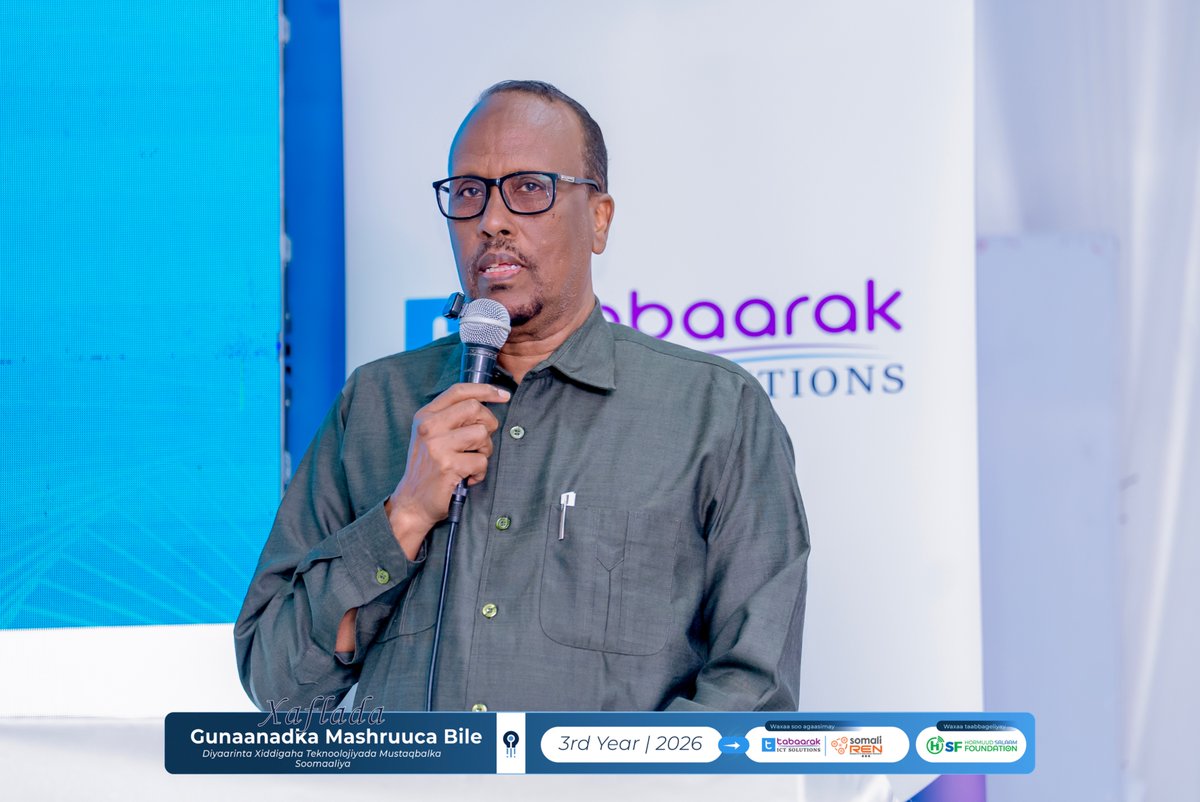 SomaliREN's tweet photo. We proudly concluded today the training phase of the Bile Initiative’s third cohort, equipping 150 final-year Computer Science students with practical, industry-relevant skills. This program is a collaborative initiative between @SomaliREN, @tabaarakict, and @hsfsomalia. https://t.co/eyyBEsW8Uc