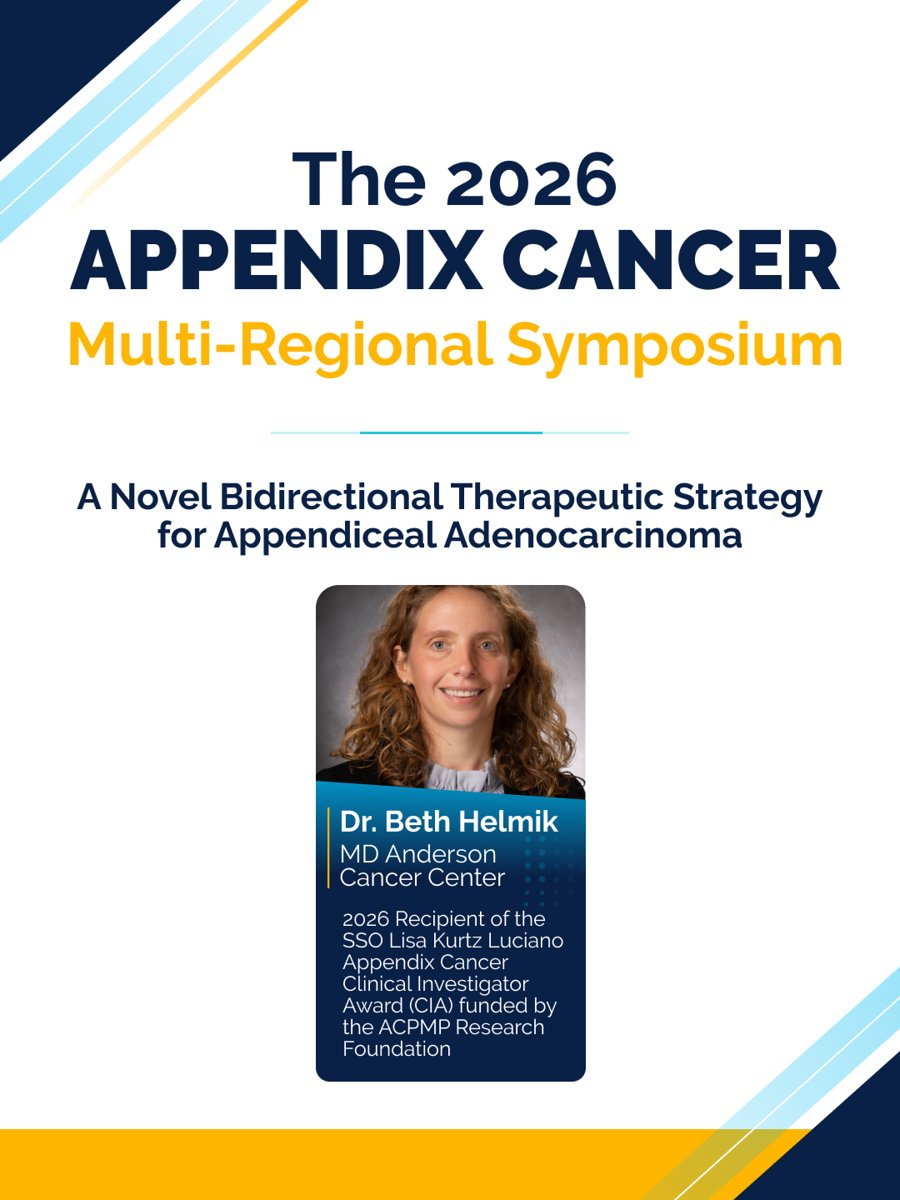 acpmpresearch's tweet photo. ⭐ Session Spotlight: A Novel Bidirectional Therapeutic Strategy for Appendiceal Adenocarcinomа

📅 October 2, 2026
🕐 2:30–2:45 PM ET

https://t.co/trljULwYOt https://t.co/5zoAWHL0CX