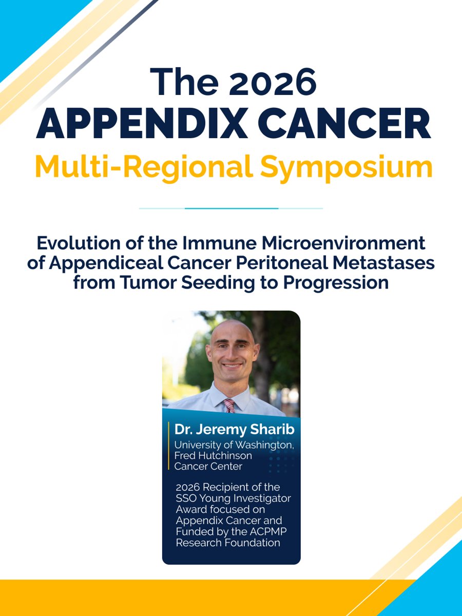 acpmpresearch's tweet photo. ⭐ Session Spotlight: Evolution of the Immune Microenvironment of Appendiceal Cancer Peritoneal Metastases from Tumor Seeding to Progression

📅 October 2, 2026
🕐 2:45–3:00 PM ET

Sign up: https://t.co/trljULxwE1 https://t.co/Y2ueBw9YNK