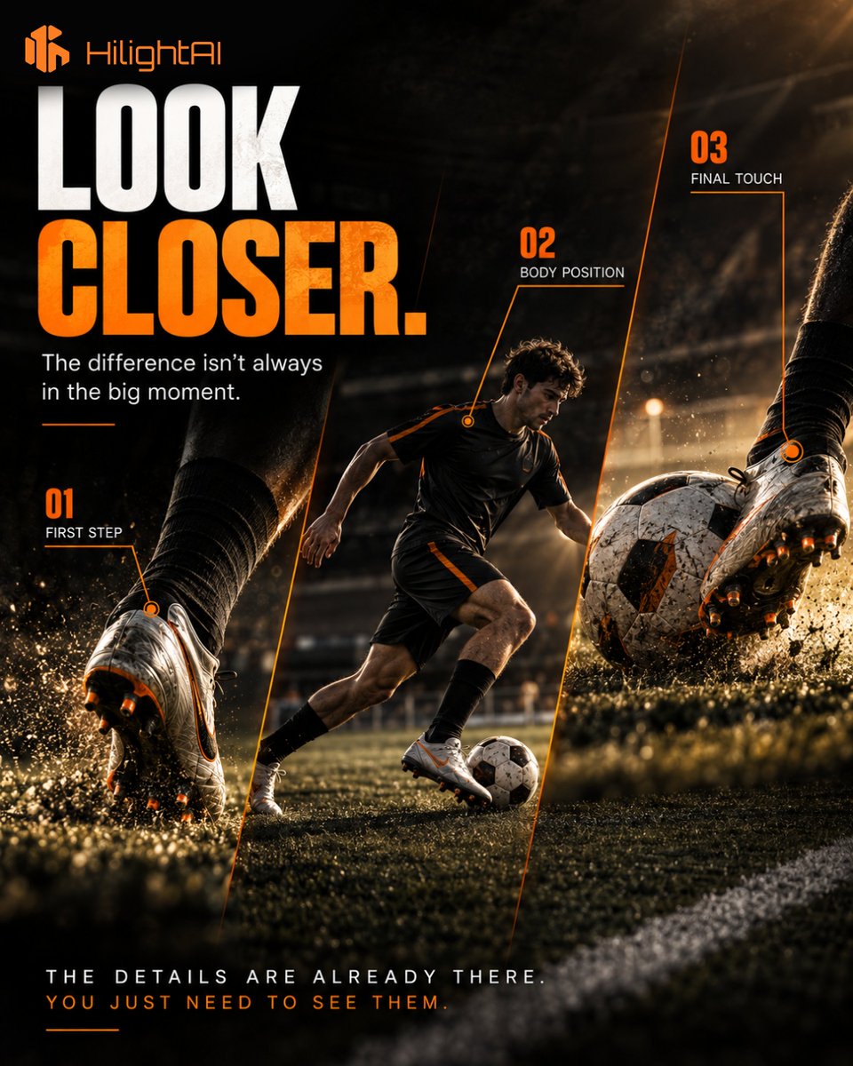 HiLight_AI's tweet photo. Your Game Leaves Clues. Are You Ready to See Them? โฝ๐
๐ Turn every training session into progress. Start analyzing with HiLightAI today.
#HiLightAI #SportsAI #SportsVideoAnalysis #AIAnalysis #PerformanceAnalysis #FootballAI #FootballAnalysis #AthletePerformance #PlayBetter https://t.co/VdNqhGBBcZ
