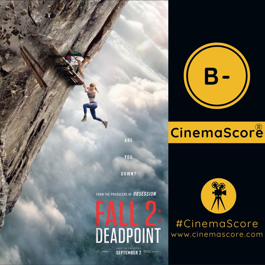 CinemaScore's tweet photo. #TheGrade is in and it's a B- for @FallMovie.
Have you seen the film? What are your thoughts?
https://t.co/h6K6WjnUlV https://t.co/SIjftzGZV3