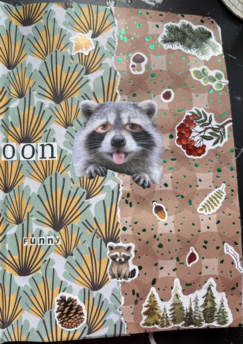 ilyasbeach's tweet photo. raccoon day!!! btw this is how i find out how it’s spelled in English lmao #hudcreates https://t.co/yjYhY1Zpdd
