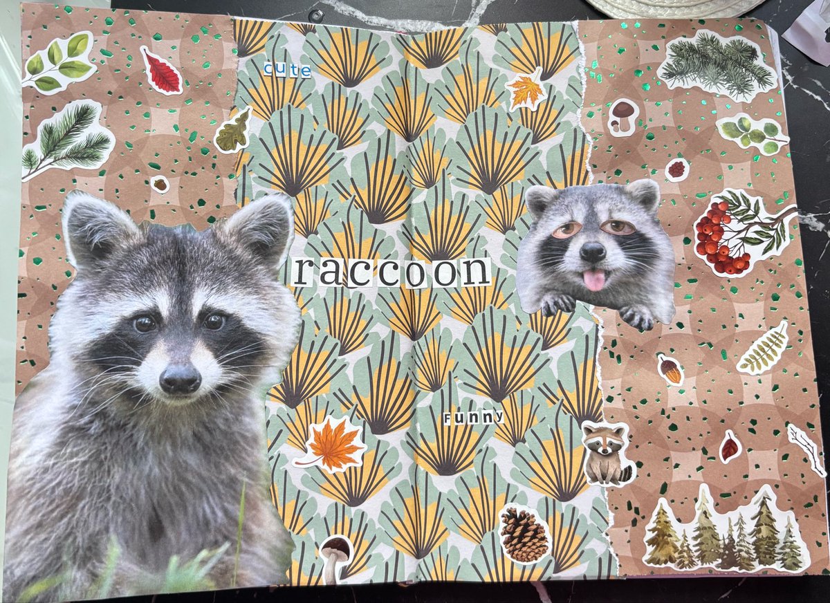 ilyasbeach's tweet photo. raccoon day!!! btw this is how i find out how it’s spelled in English lmao #hudcreates https://t.co/yjYhY1Zpdd