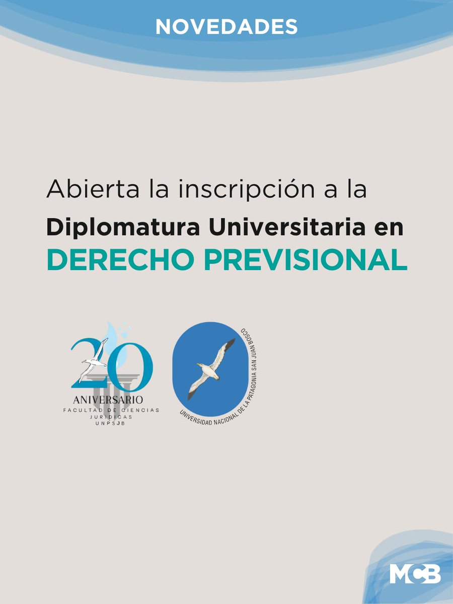 BesteiroMc's tweet photo. 📚 Se encuentra abierta la inscripción a la Diplomatura Universitaria en Derecho Previsional.
📩 Para información e inscripciones: diplomaturaderechoprevisional@gmail.com
#DerechoPrevisional #Diplomatura #Formación #SeguridadSocial https://t.co/Xy9Y4UR3HQ