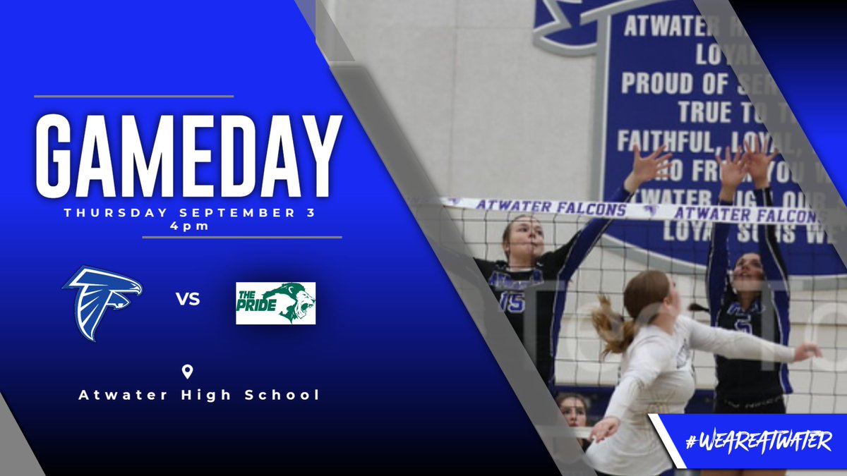 AHSfalconsAD's tweet photo. MATCH DAY!
Girls Volleyball takes on the Pride of Pitman
Games Start at 4pm
Tickets are available at the Gate or ONLINE at:
https://t.co/7f03jIVLFj
Students must have Live Minga or 26-27 ID
@AtwaterFalcons
#WeAreAtwater
#GoBigBlue https://t.co/YZdpjGEc0c