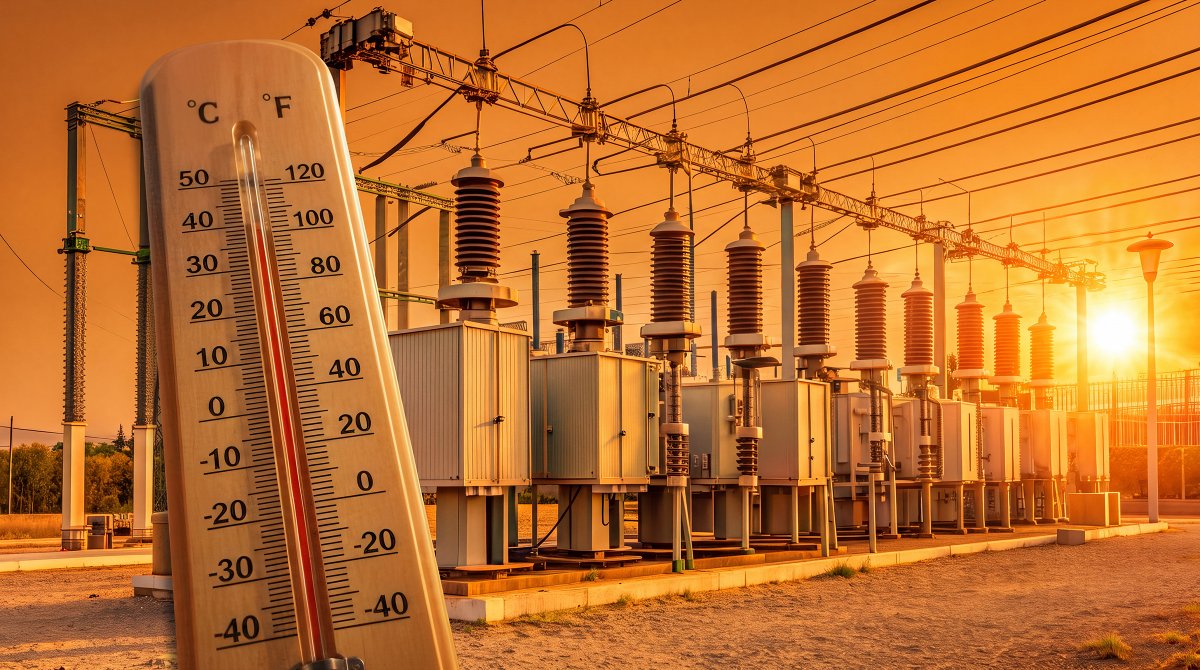 H2scanCorp's tweet photo. Power grids are under mounting stress as climate change drives higher temperatures and more extreme weather, accelerating wear on aging transformer fleets. Read our recommendations for how to be prepared. https://t.co/DIfhDrdu22  #GridResilience #TransformerMonitoring #SituationalIntelligence #H2Scan