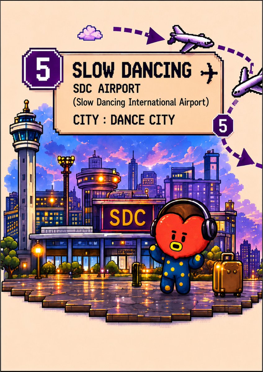 spotifyforV's tweet photo. ✈️TRAVEL WITH TATA✈️

TATA safely landed in Love Me Again City Airport. 
He will be heading to Slow Dancing City next.🥳

♥️ Help TATA reach his next destination! Stream the playlists below & hit the goals.
♥️ Save each playlist after streaming.
♥️ Reply with your streaming screenshot.
♥️ GOAL: 300 saves per playlist + 100 replies to this tweet. 💜 

Playlist 1 : 
https://t.co/6OP07mJfO1
Playlist 2 : 
https://t.co/8tfz901MNo