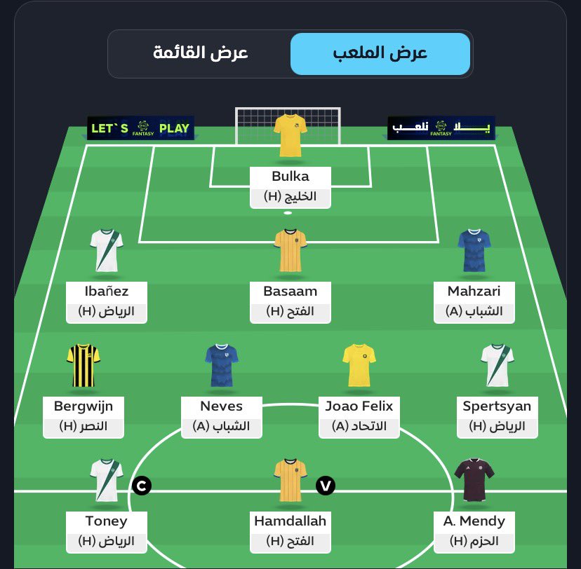 fouad832's tweet photo. تشكيلتي النهائية للجولة 5️⃣ 🔐

تفعيل الوايلد كارد 

الكابتن 🧢©️

إيفان توني 🏴󠁧󠁢󠁥󠁮󠁧󠁿

الترتيب 

6.5K 

@SPLfantasy https://t.co/PFQNs0H55P