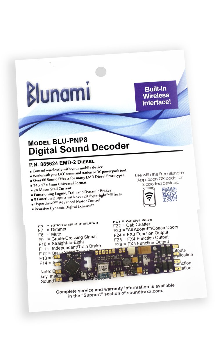 SoundTraxxCO's tweet photo. Powerful sound and wireless control for your HO scale diesel models! See what the Blunami BLU-PNP8 has to offer in our latest video!
https://t.co/UvMuUxjK6V
#SoundTraxx #Blunami #BLUPNP8 #HOScale #ModelRailroad https://t.co/Sc9uEuFjWL