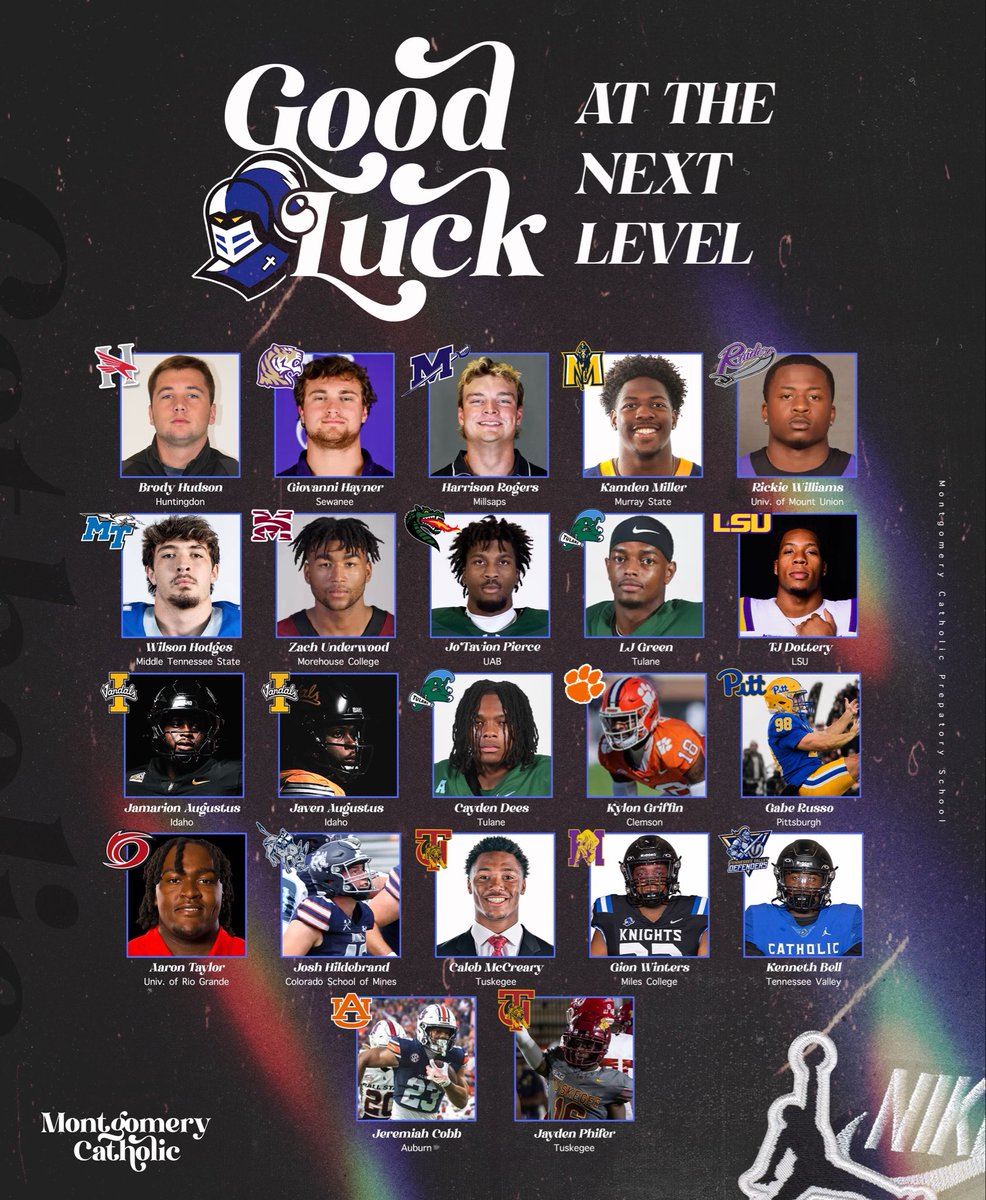 MCPKnightsFB's tweet photo. Best of luck to our Knights at the next level this weekend! #BuiltByCatholic #BeTheStandard #BeGreat https://t.co/MtC1qNC3ZM