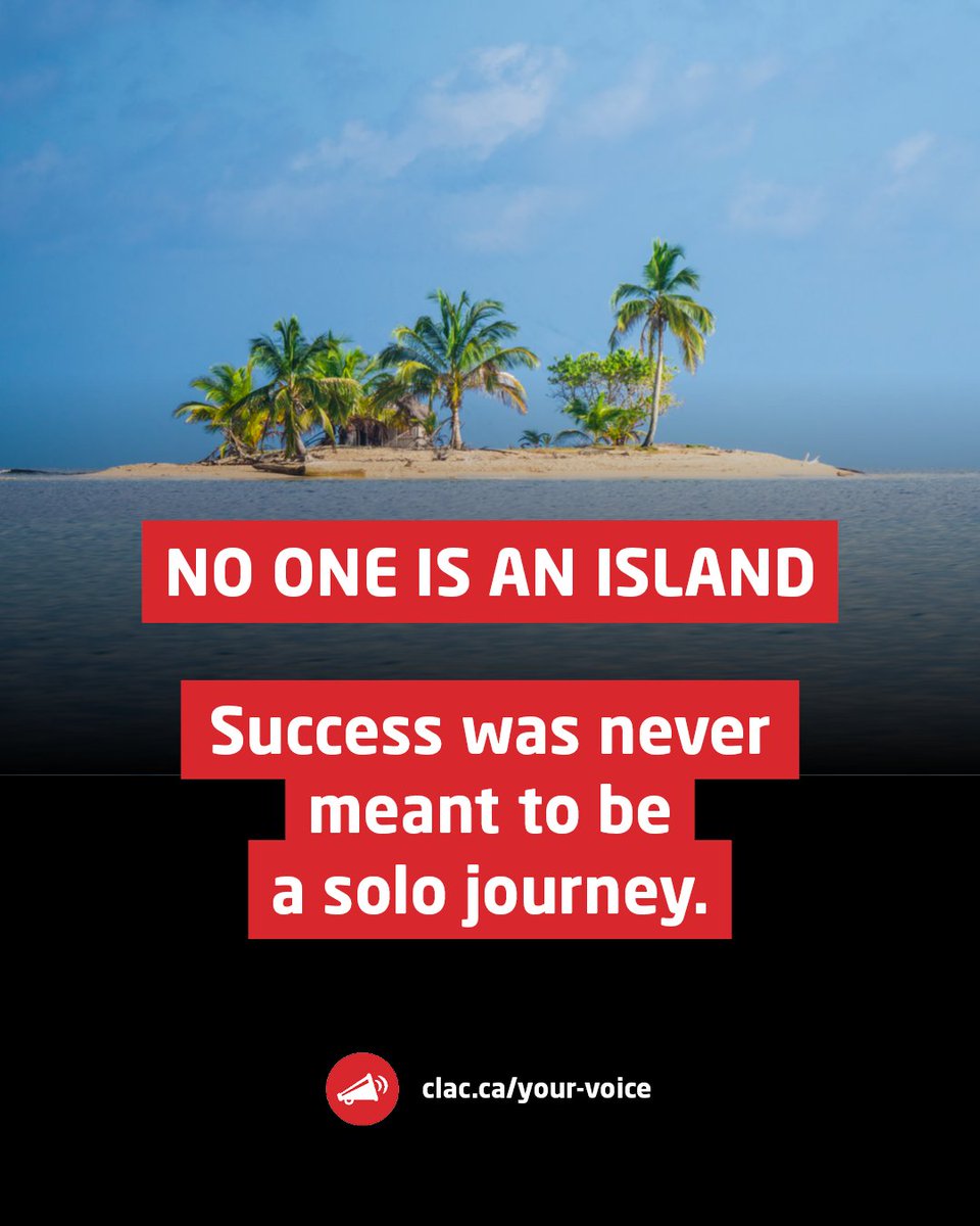clacunion's tweet photo. None of us is an island 🏝️Success was never meant to be a solo journey. 

🔗 Read more at our blog: https://t.co/s6FVuVRL3g

#clacunion #unionthatworks https://t.co/o8RKQy9lLg