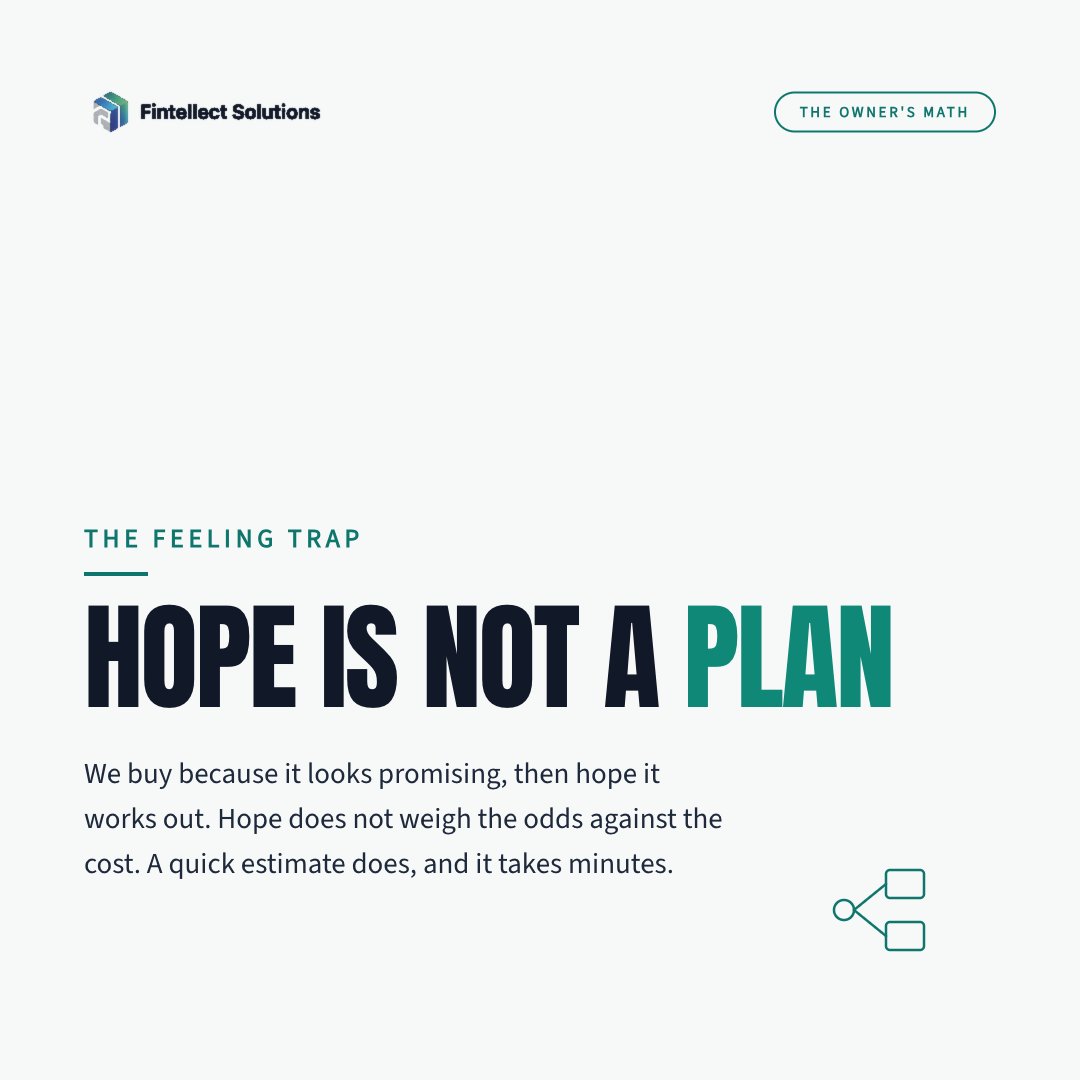 praxisgroupai's tweet photo. A new tool might be great, or $60 a month you never use. Ten minutes of math beats a feeling.

Buffer Team is $12 a month per channel, as of August 2026, so 5 is $60. Save maybe 4 hours ($96) at 60% odds, about $58 of value against $60.

Part 5 of 6 in The Owner's Math. https://t.co/OgN58vrJWf