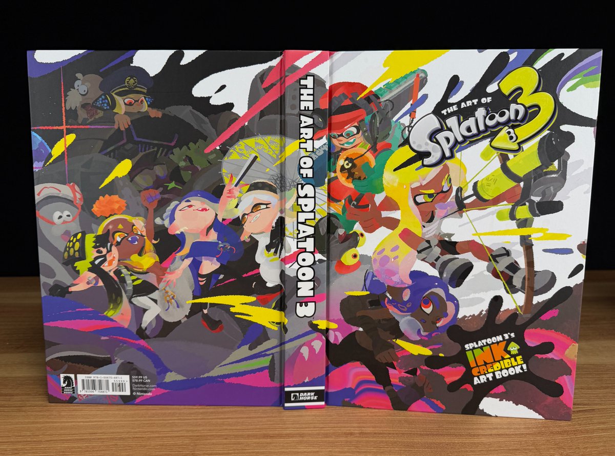 DarkHorseComics's tweet photo. NEWS 🚨: Dark Horse is excited to announce the ink-credible hardcover art book The Art of Splatoon 3, featuring 400 pages of familiar and debut characters, gear, and weapons, maps, modes, storyboards, comics, and more!

Available on December 1, 2026! Pre-order your copy today: https://t.co/sBTVvoE8vU

With @nintendoamerica