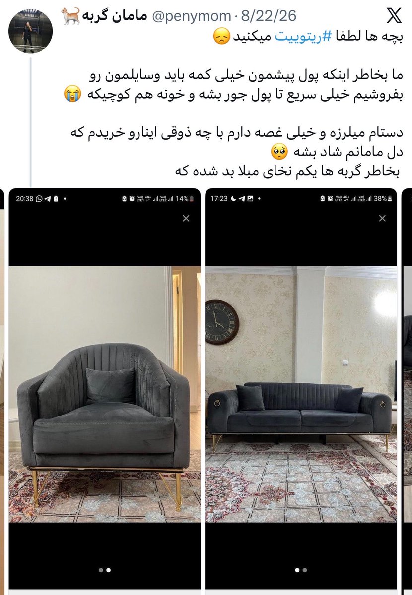 shamiiimrad's tweet photo. بچه‌ها جونم
من می‌خوام برای حمایت مالی از یک کاربر این‌جا بهتون رو بزنم!
مامان گربه‌ها؛ یک دختر خیلی جوونه که به خاطر یک بیماری خودایمنی نادر شنواییش رو از دست داده، رفیق قدیمی پدرش بعد از فوت پدرش به خاطر سرطان با جعل امضا و سندسازی تمام اموالی که بهش ارث می‌رسیده بالا کشیده، صاحب‌خونه عذرشون رو خواسته و واقعاً در مضیقه‌ی تهیه‌ی مایحتاج اولیه زندگیه به طوری‌که مبلمان خونه رو گذاشته برای فروش تا بتونه مواد غذایی بخره…
به خاطر مشکل ناشنوایی هر جا مصاحبه‌ی کاری می‌ره پذیرفته نمی‌شه و تنها مدل سمعکی که موفق شده باهاش بشنوه هشتاد میلیونه که استطاعت خریدش رو نداره!
داره خارج تهران دنبال خونه می‌گرده اما پول پیش برای اجاره‌ی جای جدید کم دارند و نمی‌تونه تنهایی از پس اسباب‌کشی بربیاد!
یک بار این‌جا درخواست کمک کرد؛ مورد آزار روانی قرار گرفت و سایبربولی شد، با بی‌رحمی براش شرط گذاشتند که اگه می‌خوای بهت کمک کنیم باید گربه‌هات رو بندازی بیرون یا گفتند خودت رو بکش کاسه‌ی گدایی دست نگیر و چرا نمی‌میری و…
هر چقدر مودبانه توضیح می‌داد تنها امید و دلیل زنده بودنش گربه‌هاشه، بهش توهین و فحاشی می‌کردند!
گفتند اگه پول نداری چرا موهات دکلره شده؛ مجبور شد فیش آرایش‌گاه رو بذاره که ثابت کنه مبلغ بسیار ناچیزی داده و مدل شده بوده! 
این بچه قبلا‌ً دست به خودکشی زده و الان هم به شدت سوئسایداله و فقط در مورد کشتن خودش می‌نویسه!
چند روز پیش می‌خواست گربه‌هاش رو واگذار کنه بعد قرص بخوره، التماسش کردم دست نگه داره شاید معجزه شد…
من و دوستم این مدت در حد وسعمون سعی کردیم بهش کمک کنیم و هزینه‌ی درمان و تزریق گوشش که عقب افتاده بود تقبل کردیم ولی مشخصه که کافی نبوده و نیست!
به کار زیبایی ناخن علاقه داره و دلش می‌خواد یاد بگیره و برای خودش کار کنه ولی هزینه‌ی آموزش و خرید وسایل حداقل بیست میلیونه…
خواهش می‌کنم اگه قصد کمک دارید این توییت رو #ریتوییت کنید و بدونید حتی پنجاه هزار تومن هم می‌تونه نجات‌دهنده باشه، اگه قصد کمک ندارید هم فقط بی‌تفاوت بگذرید و سرزنش نکنید و زخم زبون نزنید!
لوکیشنش خورده هلند ولی ایرانه…
مرسی