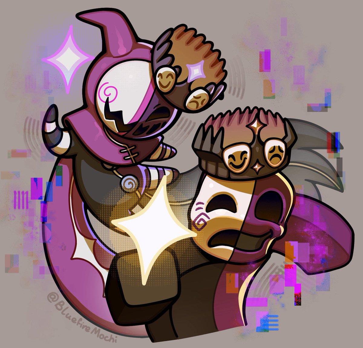 BluefireMochi's tweet photo. Noli double trouble ⭐️ #forsakenfanart #LoomianLegacy https://t.co/xPfnhJj999