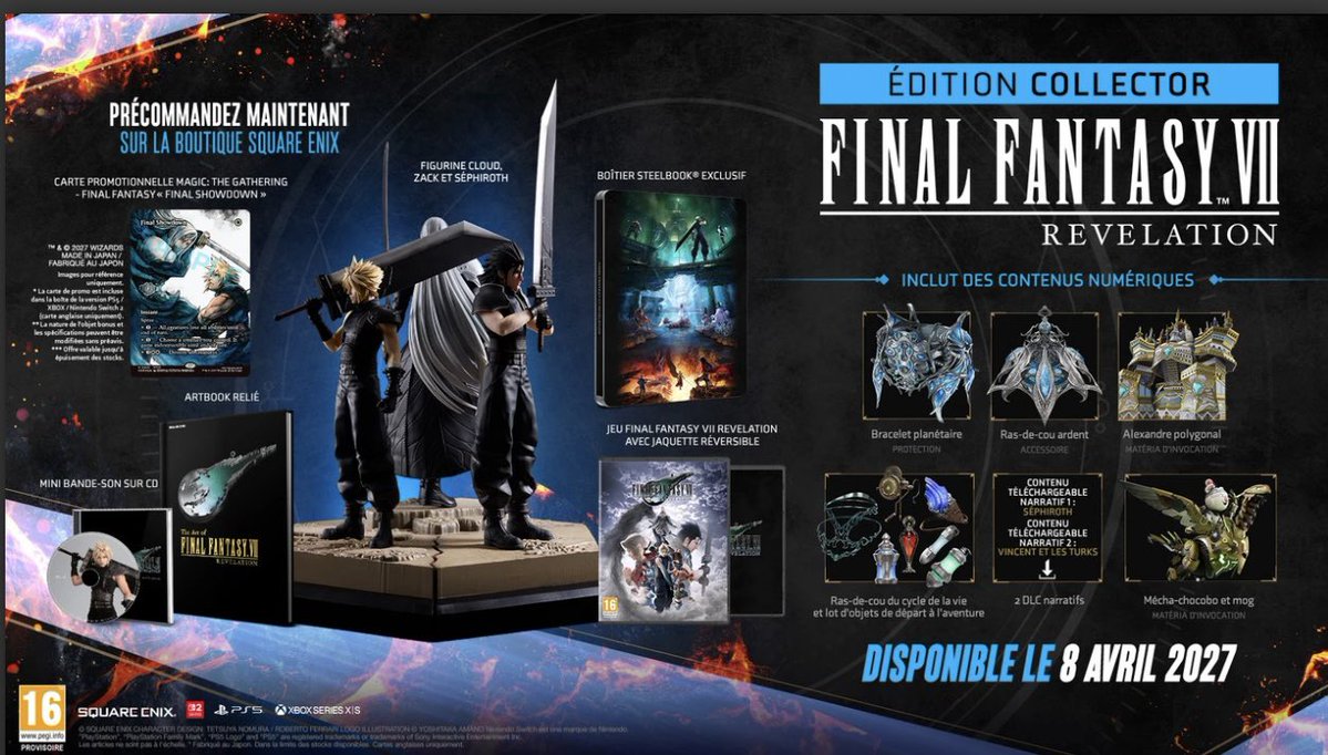 MLavost's tweet photo. J’ai littéralement craqué 😭 420 euros pour un collector.. j’ai jamais autant déboursé pour un jeu vidéo.. je me dis ce sera mon cadeau d’anniversaire 2027 avec 9 jours d’avance. Pour FFVII on deconne pas.. 🔥 https://t.co/MvL2vpMj7e