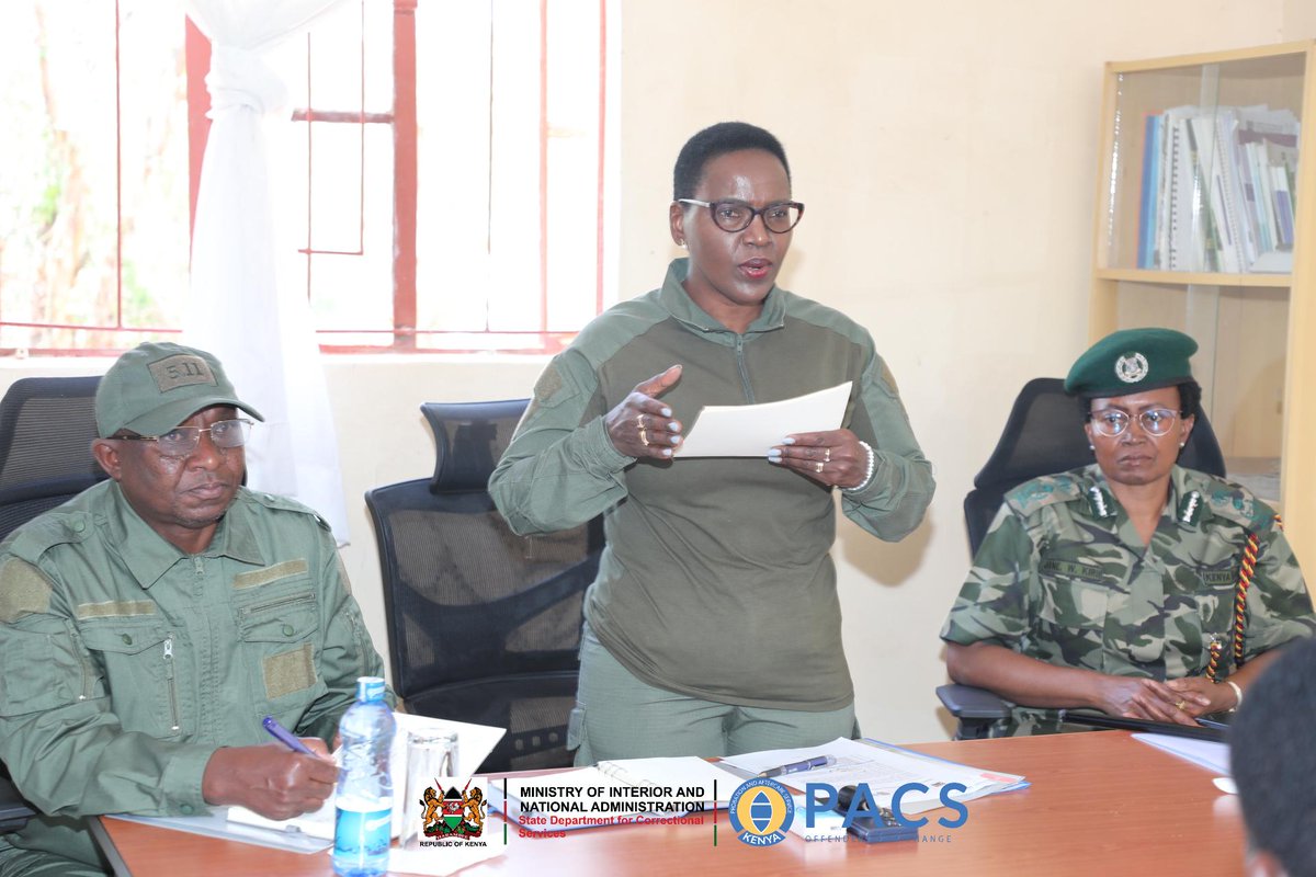 ProbationKE's tweet photo. The Principal Secretary, State Department for Correctional Services, Dr Salome M Beacco, CBS, visited the Garissa Probation Office in Garissa County earlier today to review the implementation of various programs in correctional facilities in the county. https://t.co/ZbHDpWzMKe
