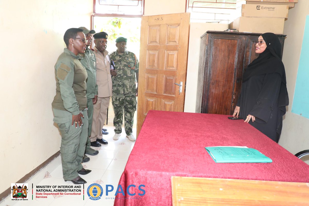 ProbationKE's tweet photo. The Principal Secretary, State Department for Correctional Services, Dr Salome M Beacco, CBS, visited the Garissa Probation Office in Garissa County earlier today to review the implementation of various programs in correctional facilities in the county. https://t.co/ZbHDpWzMKe