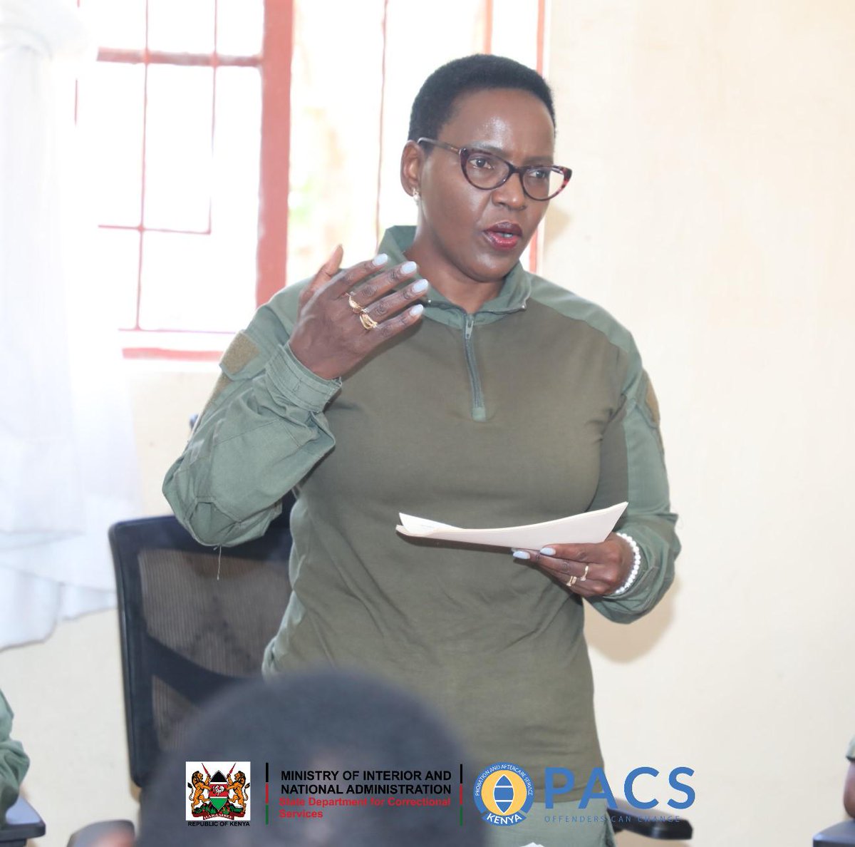 ProbationKE's tweet photo. The Principal Secretary, State Department for Correctional Services, Dr Salome M Beacco, CBS, visited the Garissa Probation Office in Garissa County earlier today to review the implementation of various programs in correctional facilities in the county. https://t.co/ZbHDpWzMKe