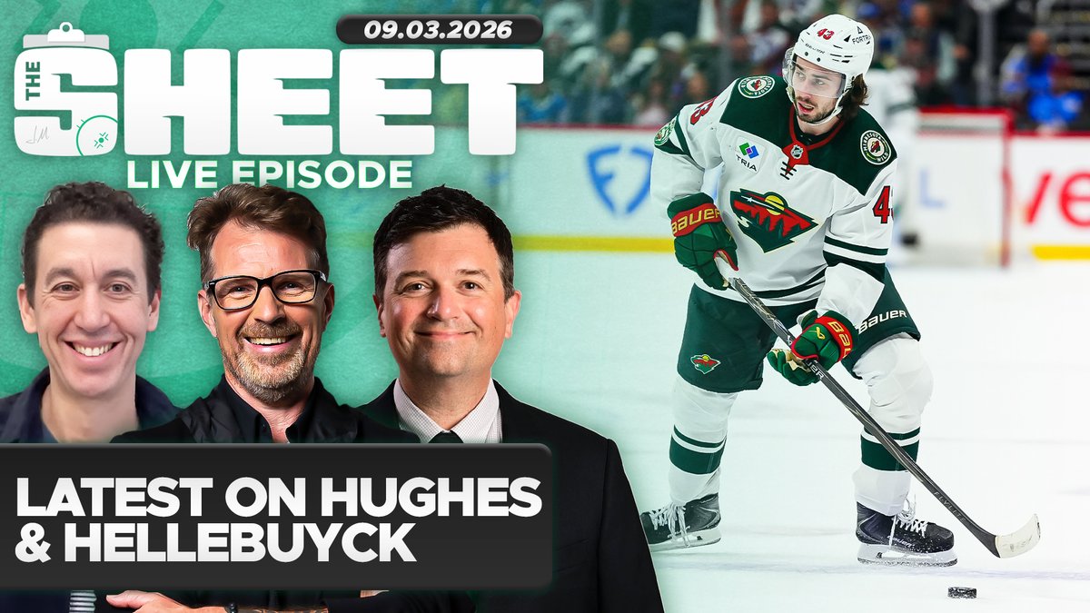 thesheethockey's tweet photo. Today on The Sheet⬇️

Hughes and Hellebuyck's futures remain uncertain, Amazon Prime TV Deals, Blues name Robert Thomas Captain, Sens reveal new slogan, and more with @JeffMarek, @wyshynski, and Steve Werier

⏰ LIVE AT 1ET
⏰ 1:30 ET - @stevewerier 

📺 https://t.co/1Qc3XKGCNu