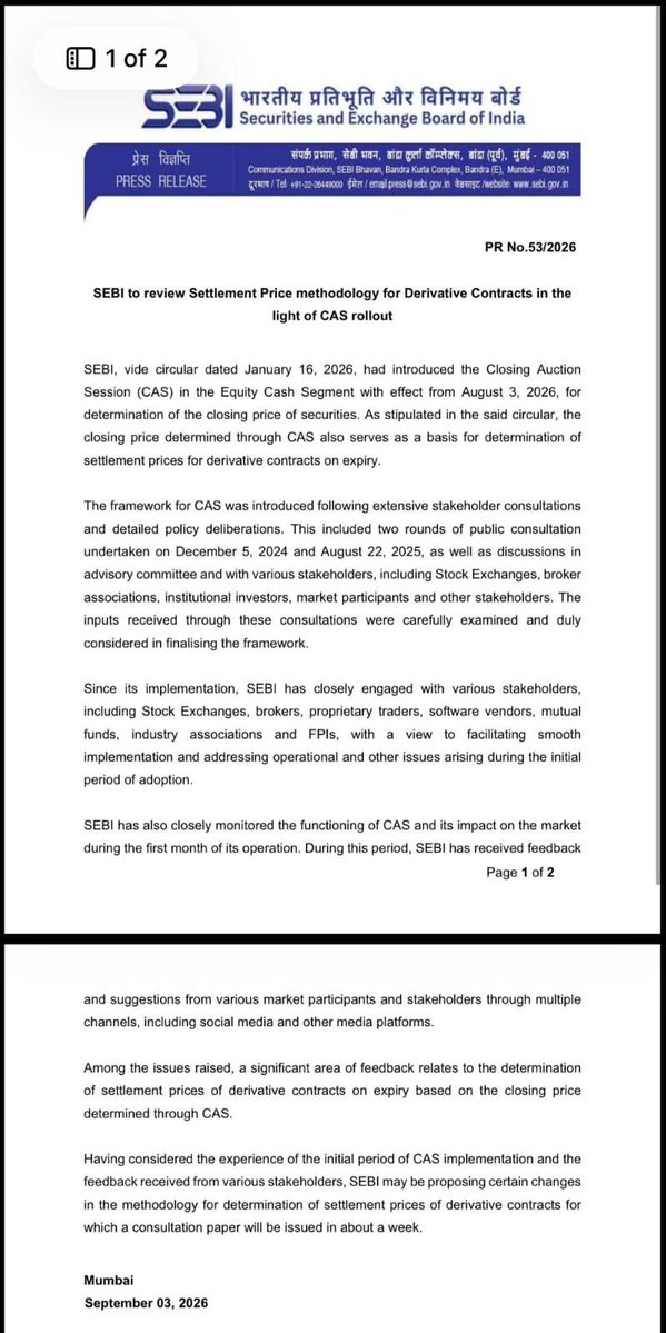saketh1998's tweet photo. Finally the trader voices are heard! https://t.co/EttiU9kBUo