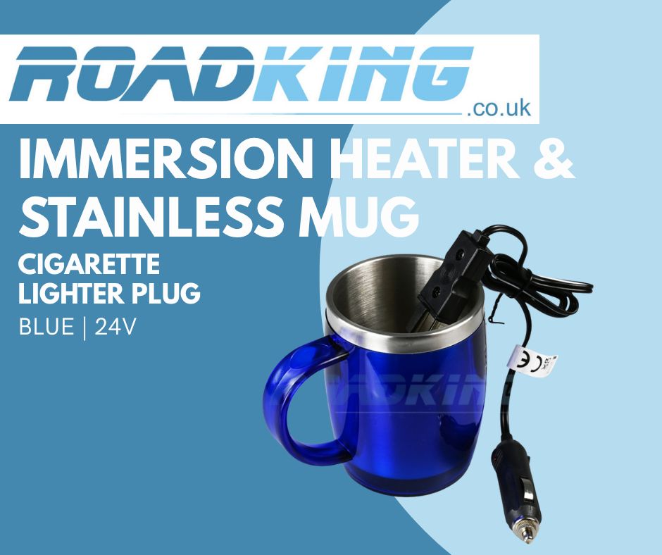 RoadkingUK's tweet photo. 24V Immersion Heater with Stainless Steel Mug ☕

🔥 Perfect for heating drinks on the road
⚡ Designed for 24V vehicle sockets
🚛 Ideal for truck drivers and professional drivers

https://t.co/n4GE6QOjqe

#RoadKing #TruckAccessories #TruckDriver #24VAccessories #TravelMug https://t.co/56VpAkibBE
