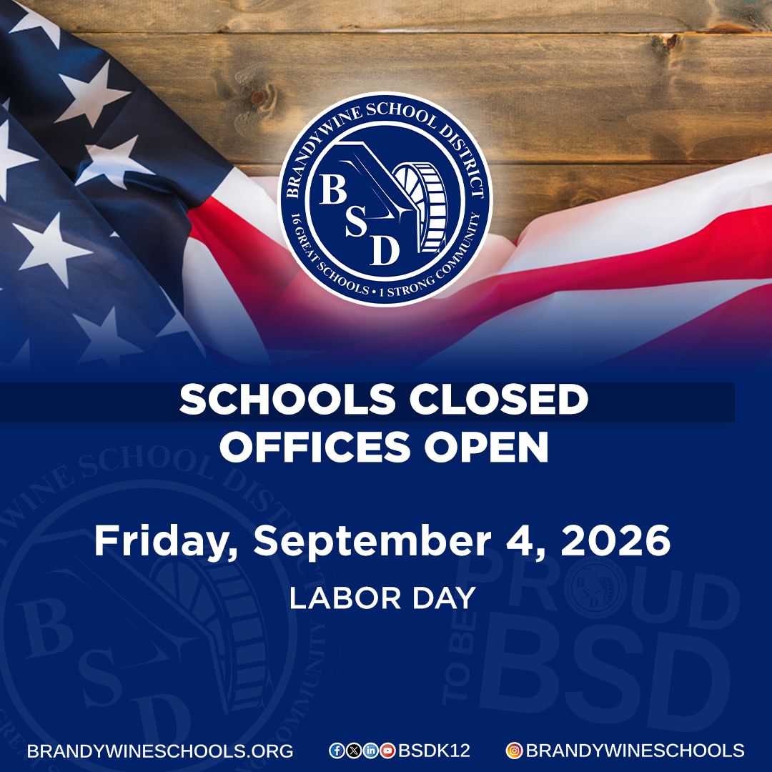 BSDk12's tweet photo. A reminder that all schools will be closed on Friday, September 4, 2026, in observance of Labor Day. Offices will remain open. #Proud2bBSD #StrongSchoolsStrongCommunity https://t.co/ObSugoRuhP