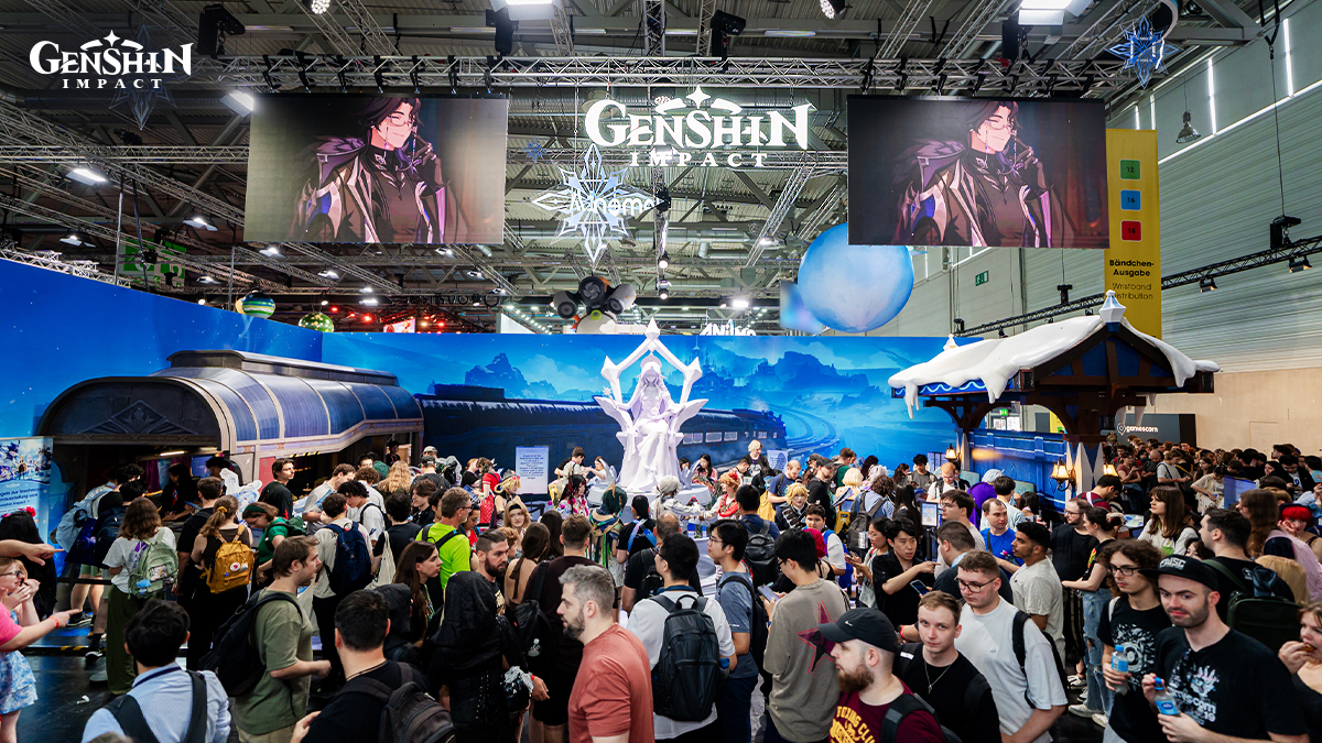 GenshinImpact's tweet photo. gamescom 2026 has come to a close. Genshin Impact would like to thank all our Travelers for their love and support! 🎉 Come check out some of the special moments we've captured at the event.

#SnezhnayaGC2026 #SnezhnayaANewJourney #HoYoverseGC26 #GenshinImpact https://t.co/70lrgZinWj