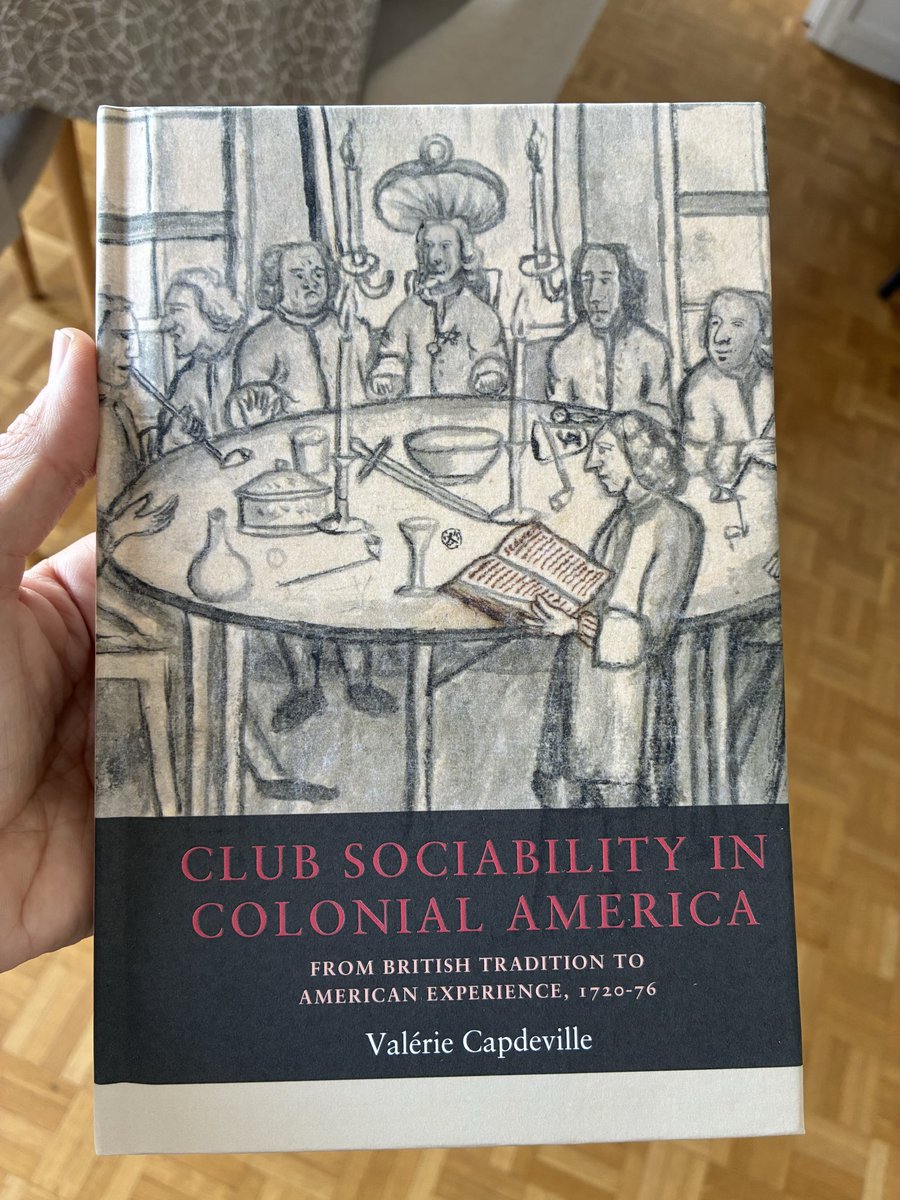 CapdevilleVal's tweet photo. Freshly released and received 🤗🥂
My new book: ‘Club sociability in colonial America. From British tradition to American experience, 1720-76’ @ManchesterUP 
More details here: https://t.co/QiLHQpi6pk https://t.co/Qx1xAcDPuN
